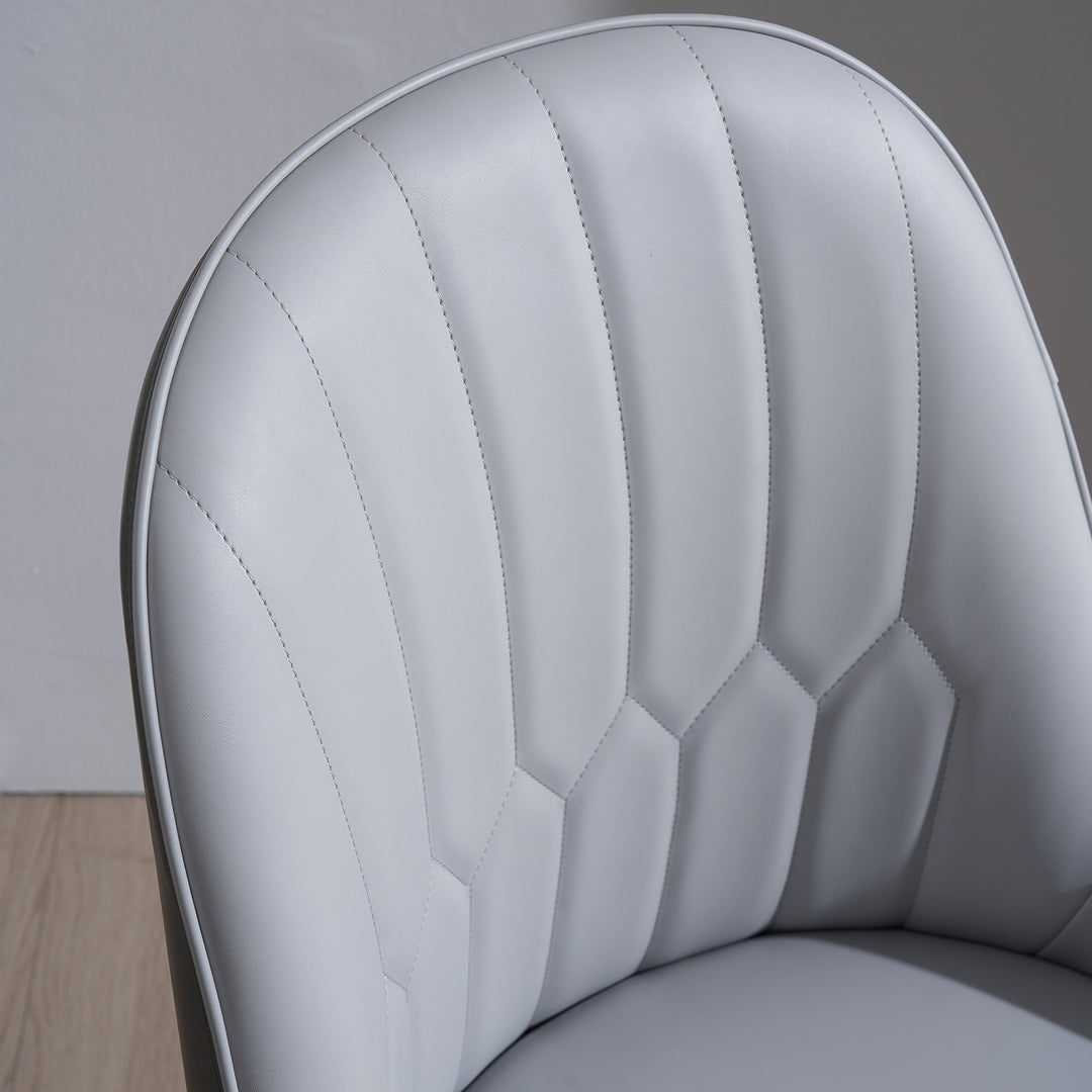 Modern Fabric And Leather Dining Chair METAL MAN N6