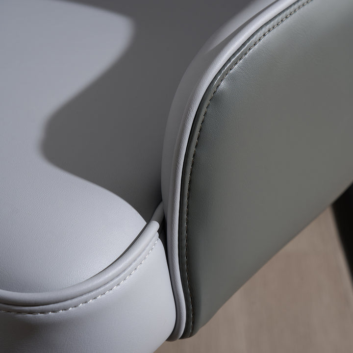 Modern Fabric And Leather Dining Chair METAL MAN N6