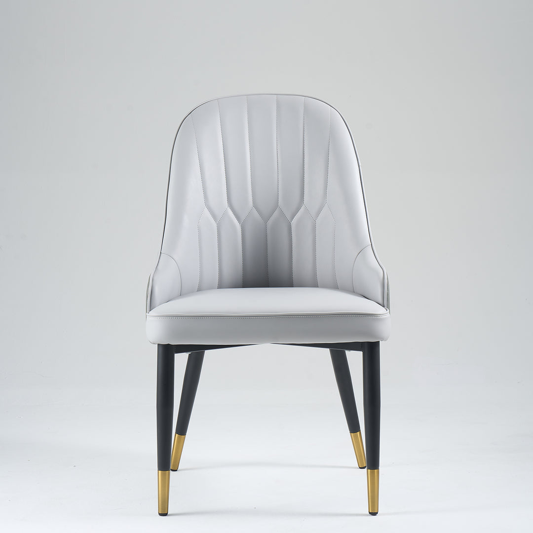Modern Fabric And Leather Dining Chair METAL MAN N6