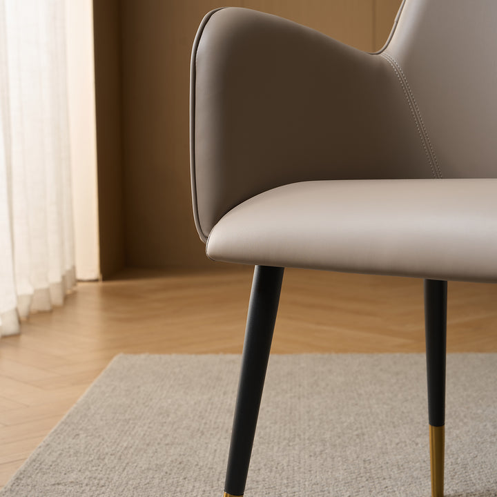 Modern Fabric And Leather Dining Chair METAL MAN N9