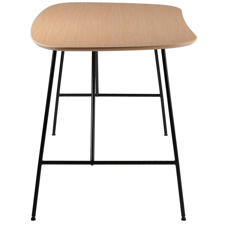 Industrial wood study table tolaro layered structure.