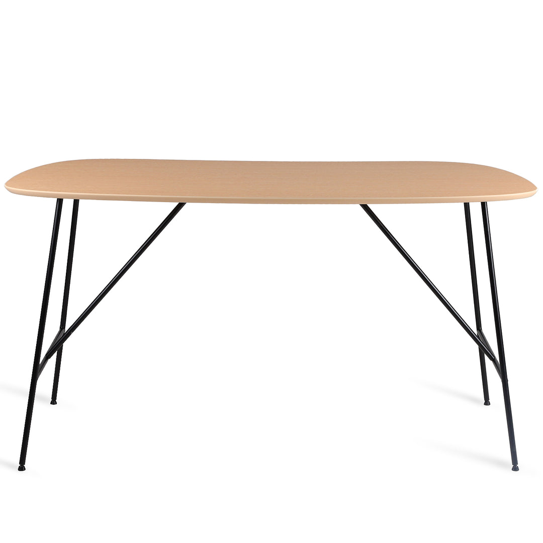 Industrial wood study table tolaro in white background.