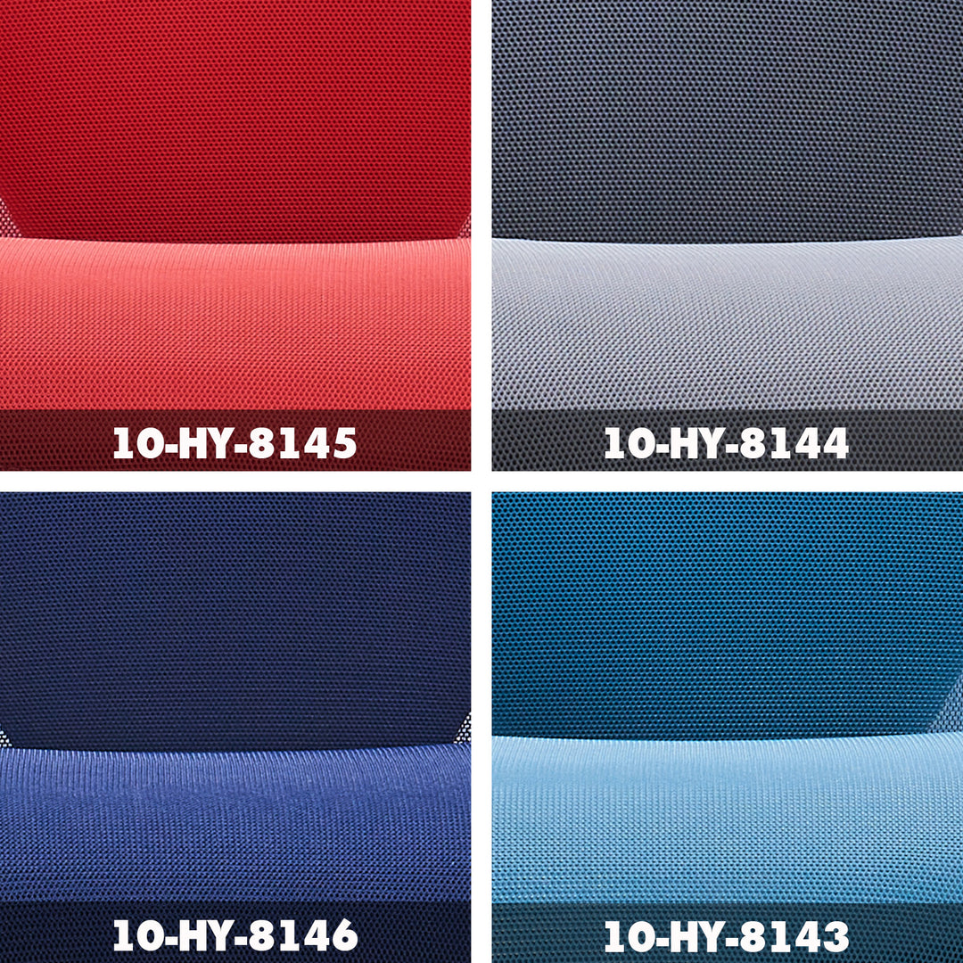 Modern mesh ergonomic office chair conch color swatches.