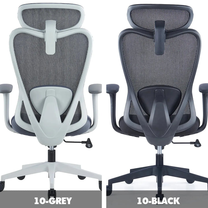 Modern mesh ergonomic office chair artique color swatches.