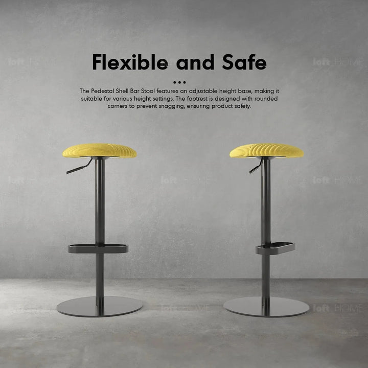 Modernfabric round bar stool shell in details.