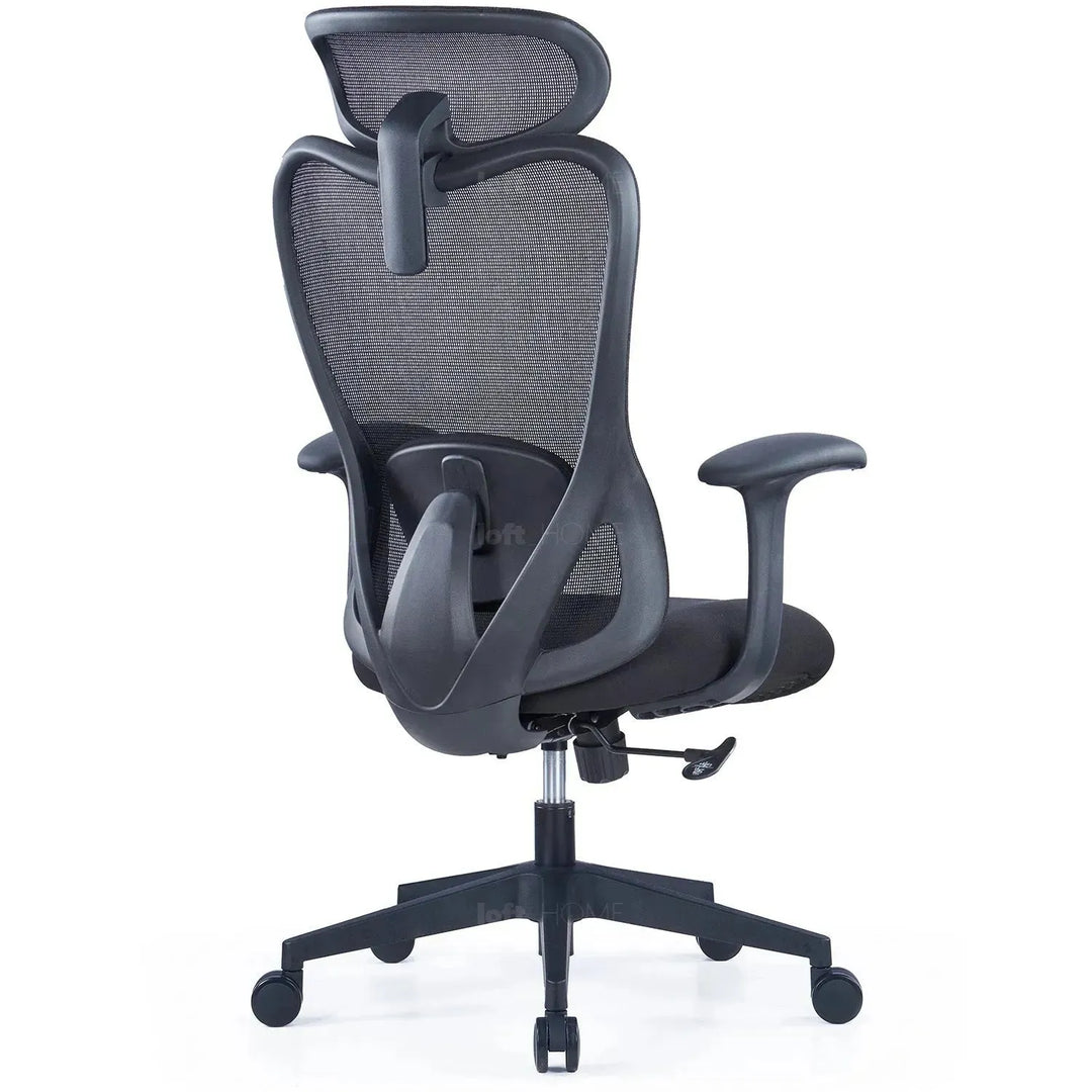 Modern mesh ergonomic office chair artique with context.