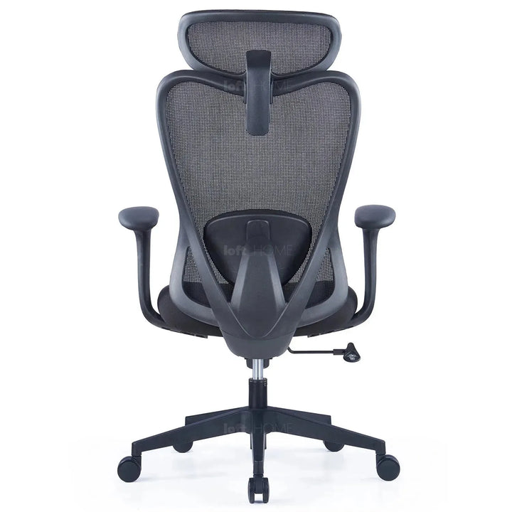 Modern mesh ergonomic office chair artique in details.