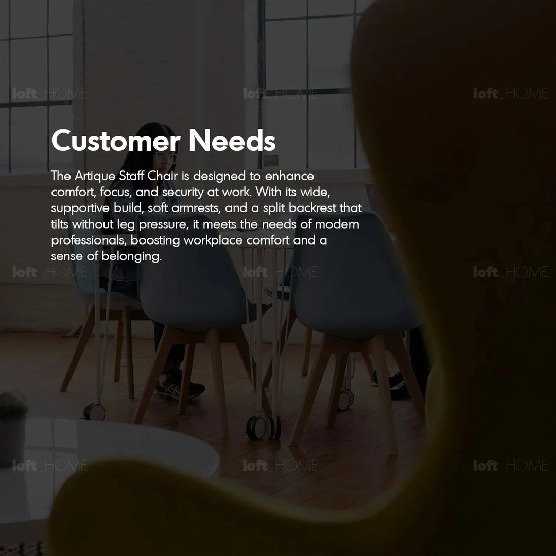 Modern mesh ergonomic office chair artique in close up details.