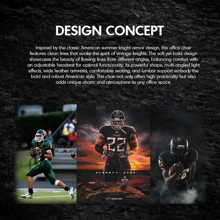 Modern mesh ergonomic office chair artique in panoramic view.