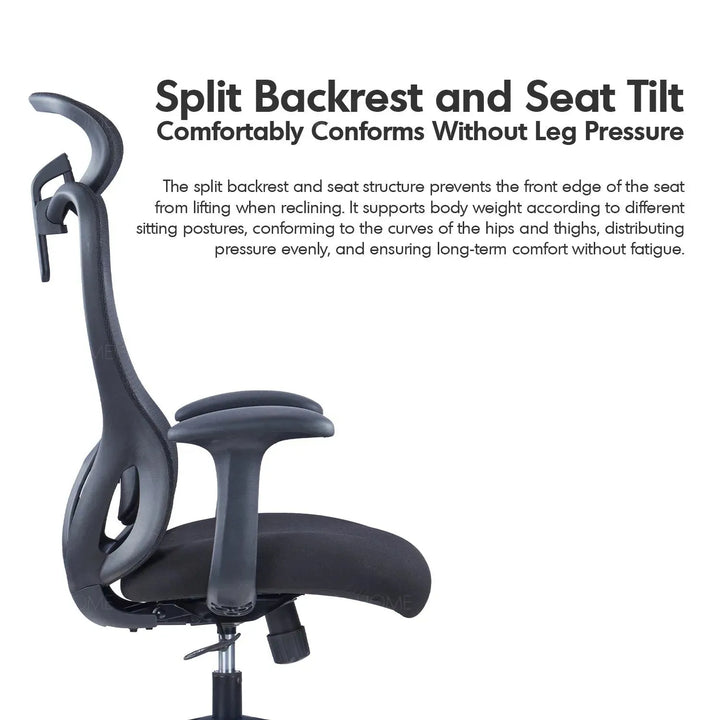 Modern mesh ergonomic office chair artique environmental situation.