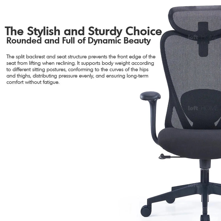 Modern mesh ergonomic office chair artique conceptual design.