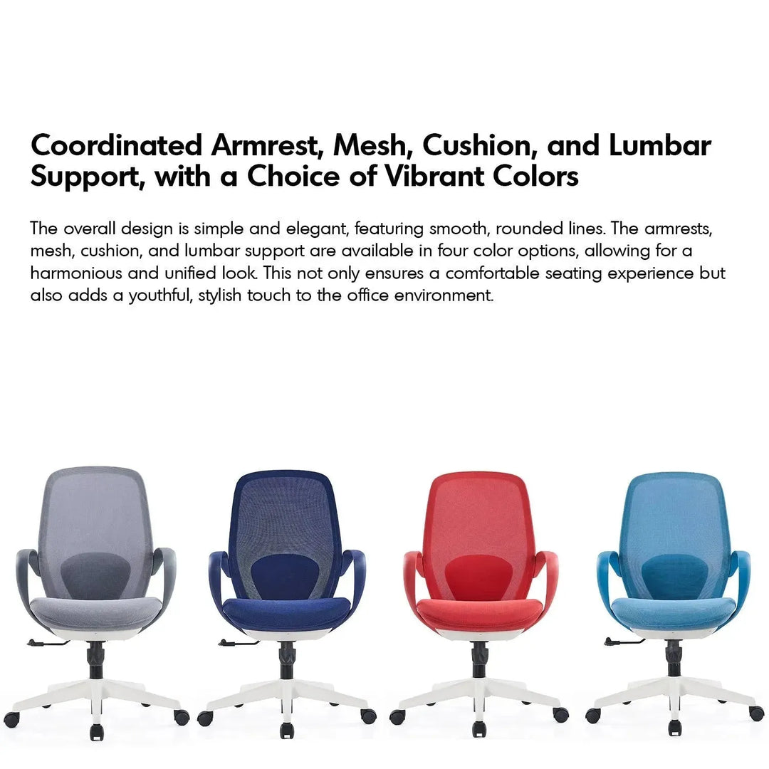 Modern mesh ergonomic office chair conch layered structure.