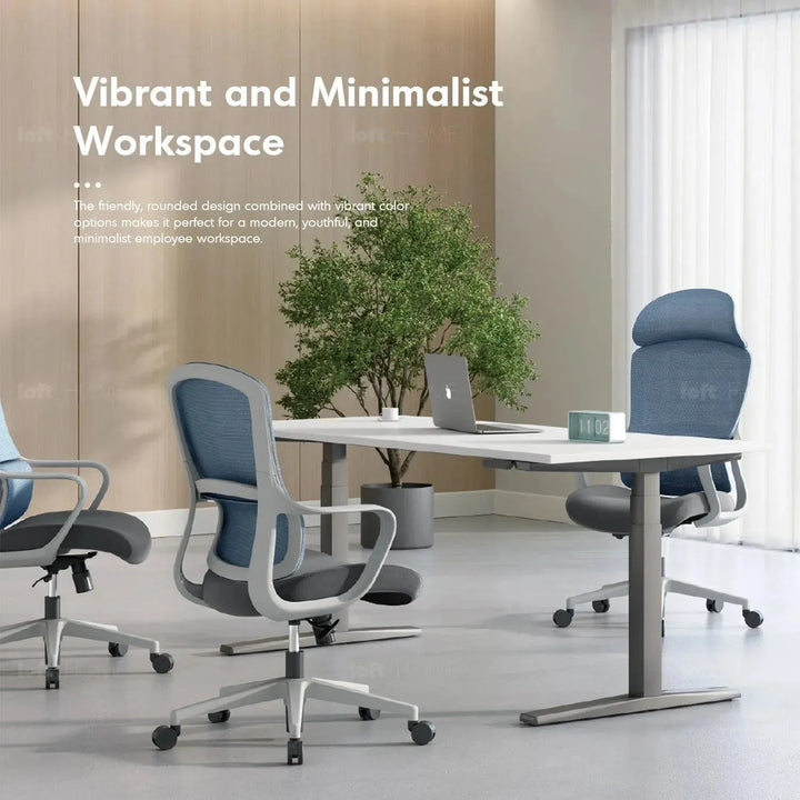 Modern mesh ergonomic office chair curve situational feels.