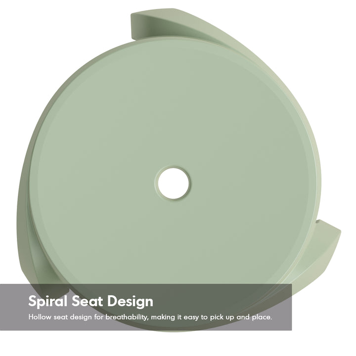 Modern plastic stackable dining stool 4pcs set whirl in still life.