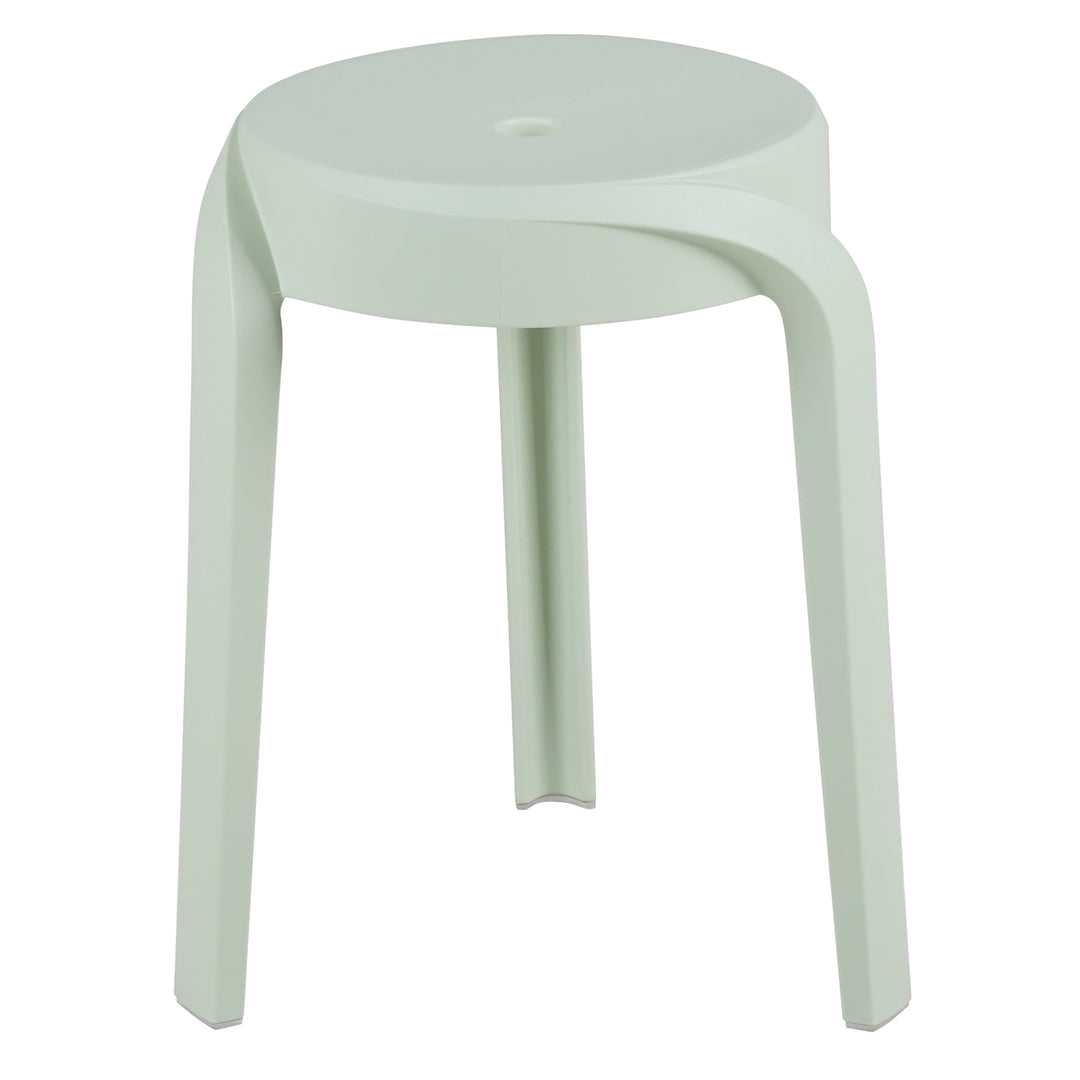 Modern plastic stackable dining stool 4pcs set whirl detail 9.
