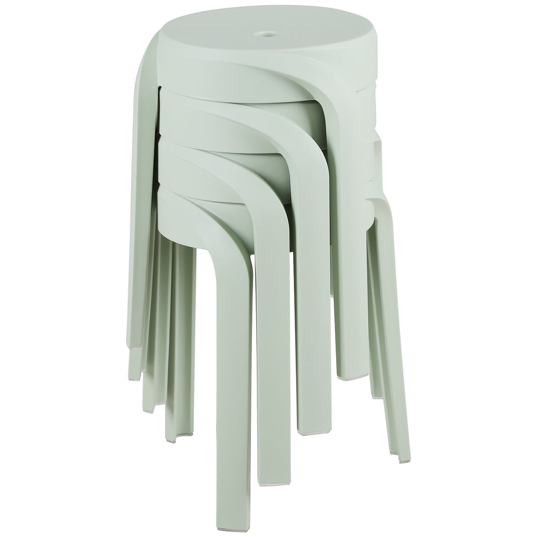 Modern plastic stackable dining stool 4pcs set whirl detail 10.