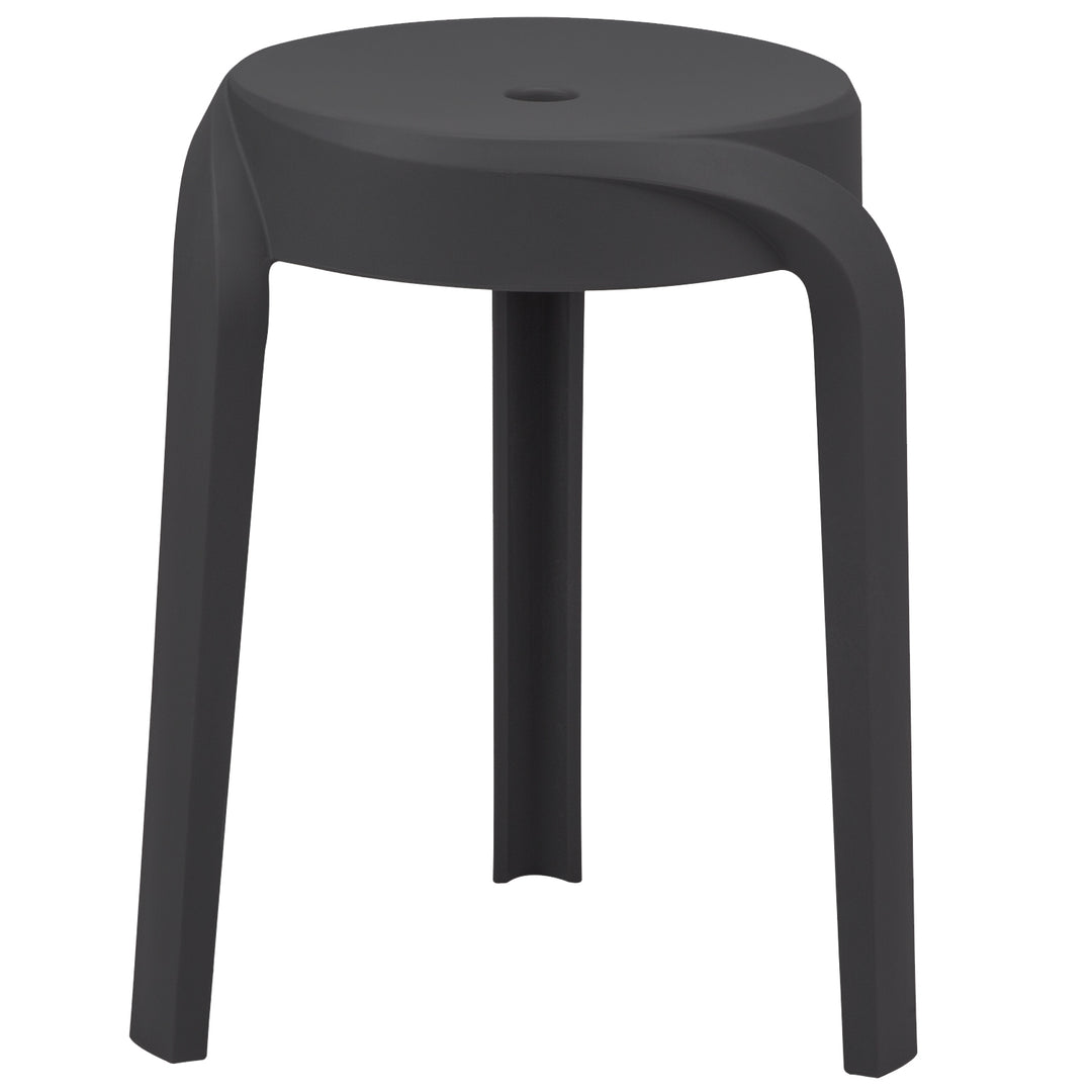 Modern plastic stackable dining stool 4pcs set whirl detail 11.