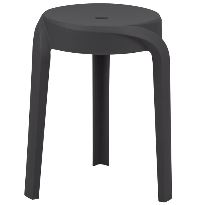 Modern plastic stackable dining stool 4pcs set whirl detail 11.