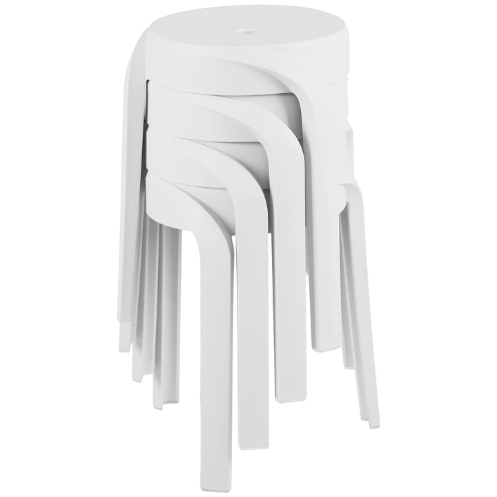 Modern plastic stackable dining stool 4pcs set whirl detail 14.