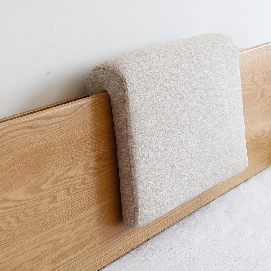 Scandinavian fabric bed panel headboard cushion ease primary product view.