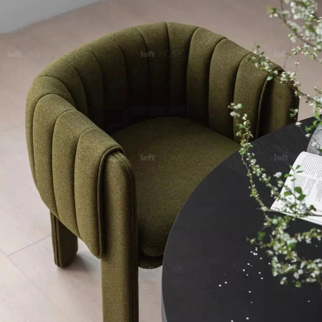 Modern faux cashmere fabric dining chair cactus environmental situation.