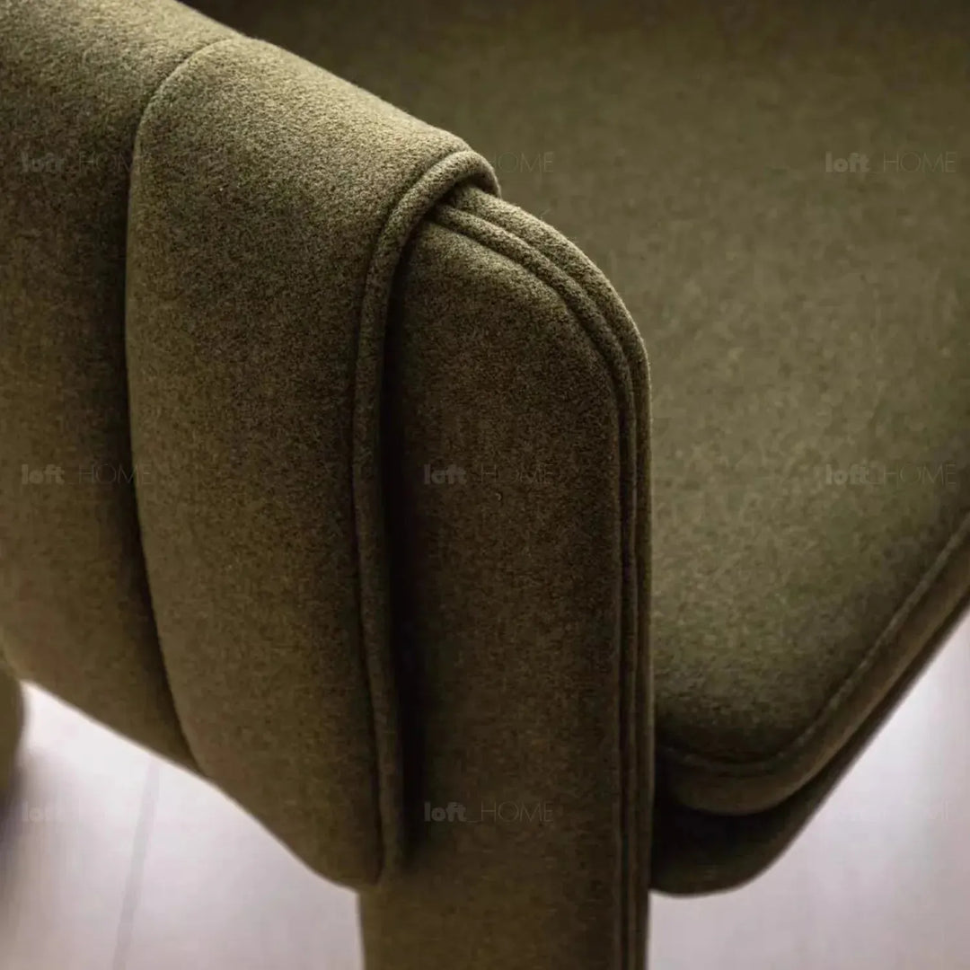 Modern faux cashmere fabric dining chair cactus detail 1.