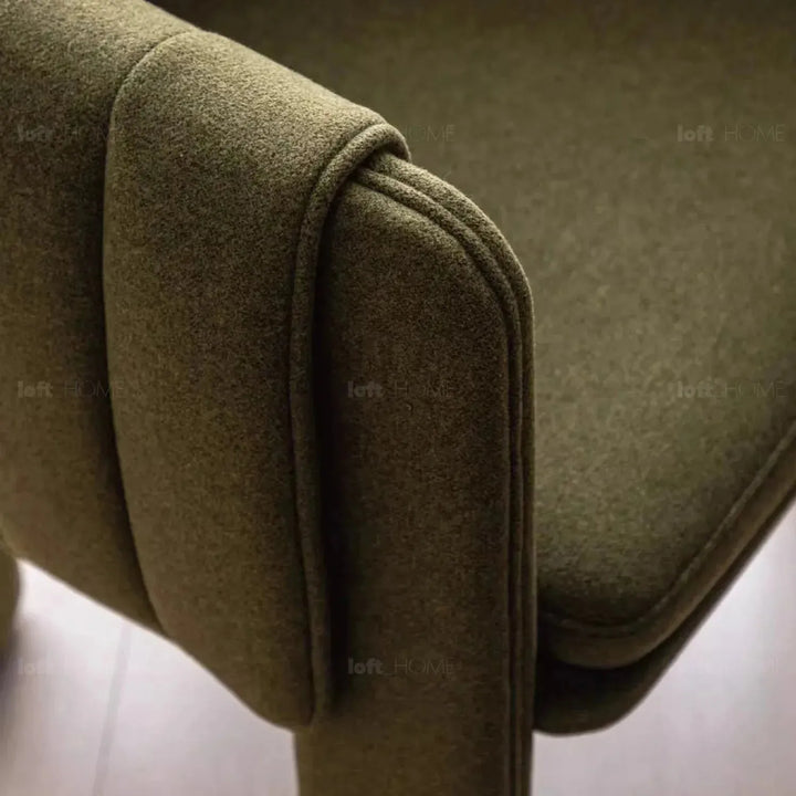 Modern faux cashmere fabric dining chair cactus detail 1.