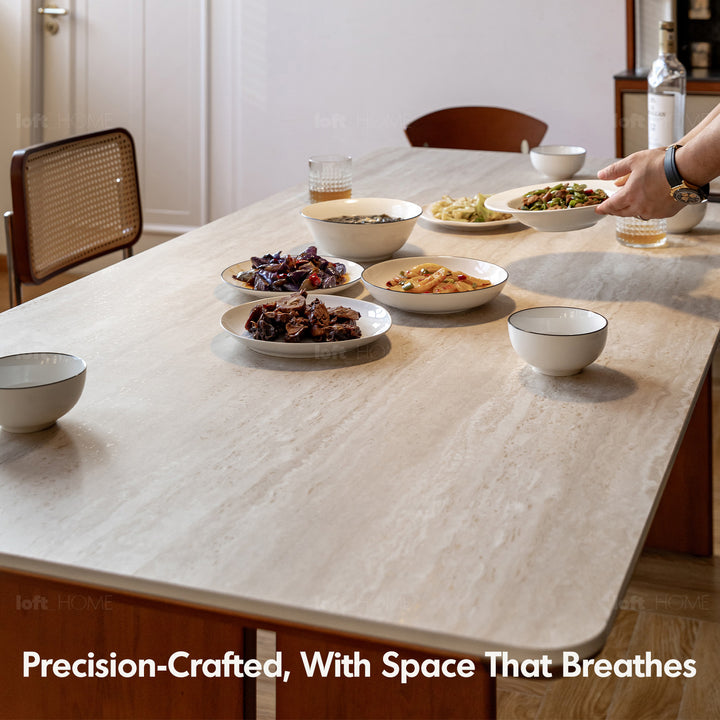 Vintage boxwood sintered stone dining table roma detail 2.