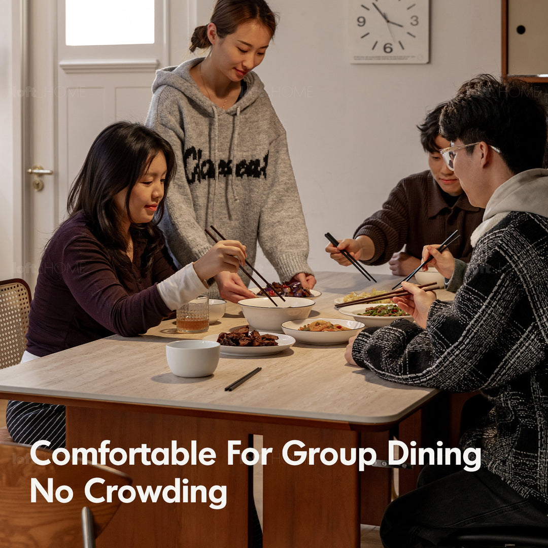 Vintage boxwood sintered stone dining table roma detail 4.