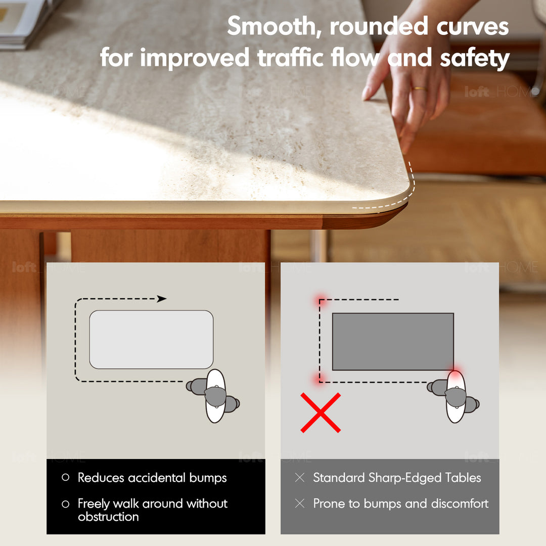 Vintage boxwood sintered stone dining table roma detail 7.