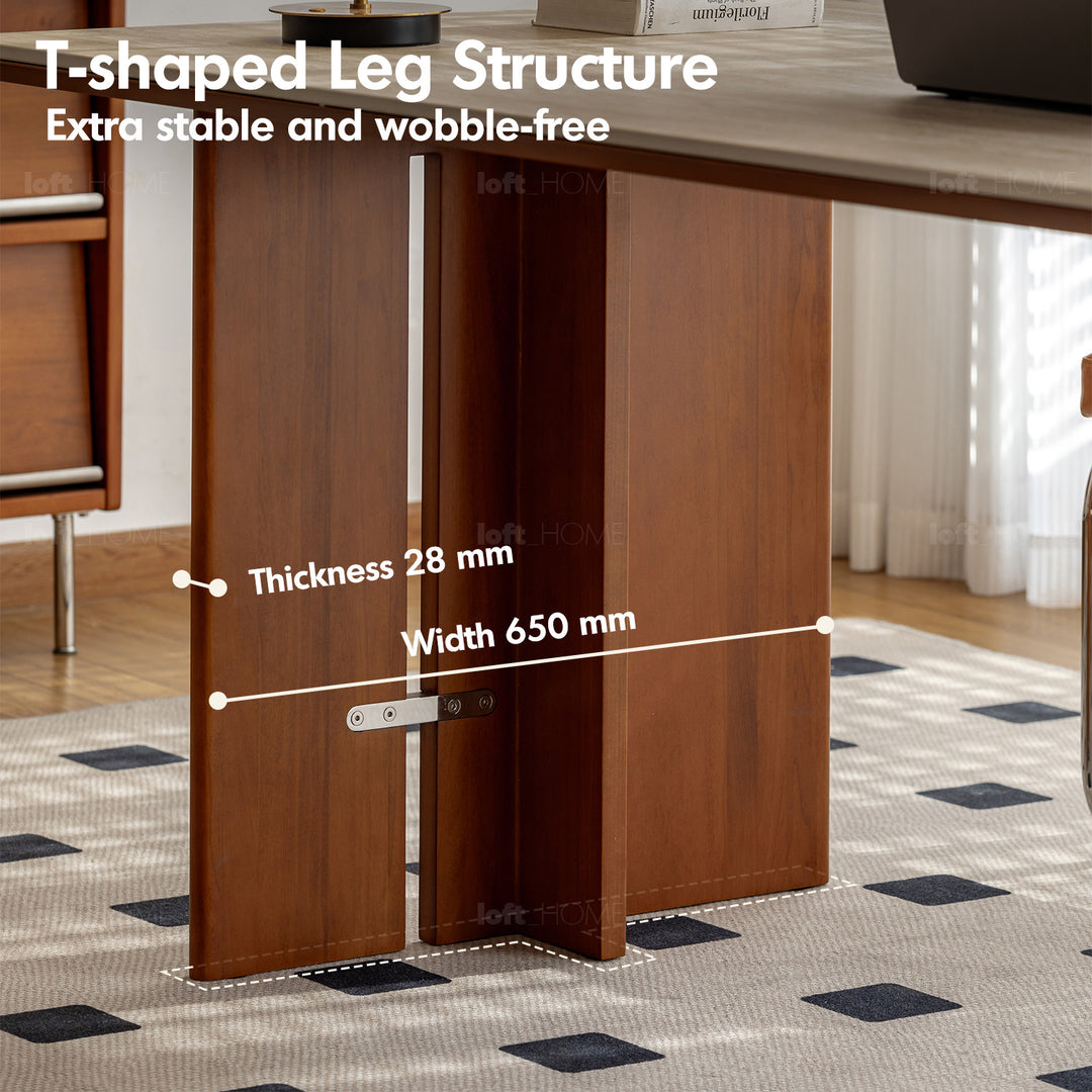 Vintage boxwood sintered stone dining table roma detail 9.