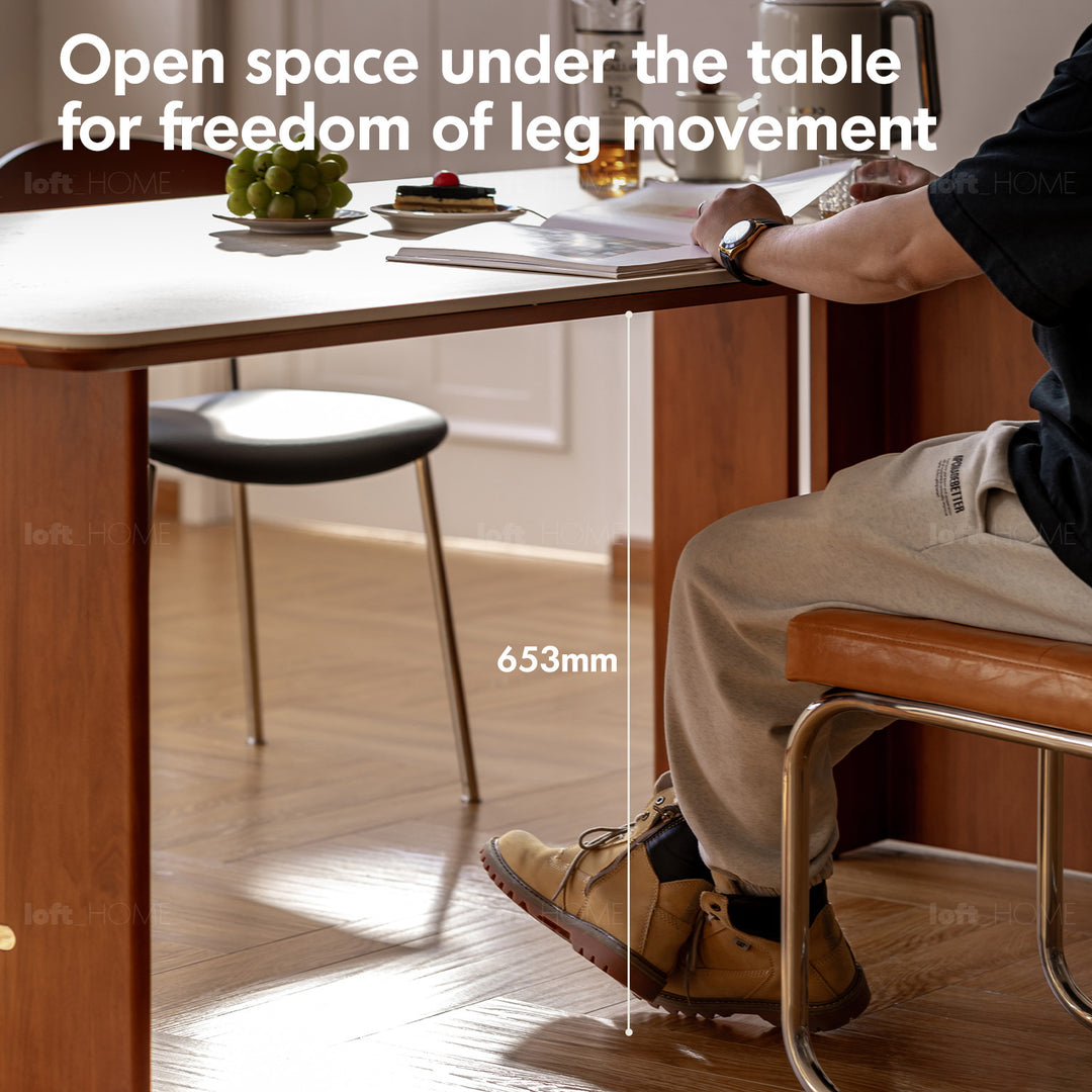 Vintage boxwood sintered stone dining table roma detail 18.