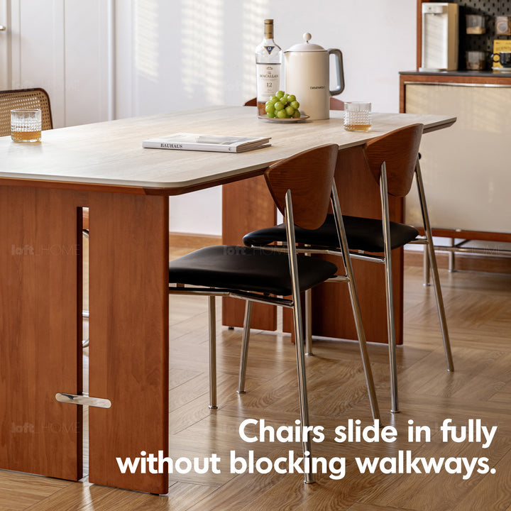 Vintage boxwood sintered stone dining table roma detail 19.