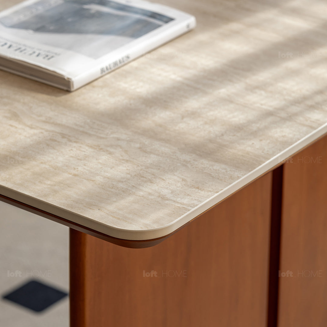 Vintage boxwood sintered stone dining table roma detail 24.