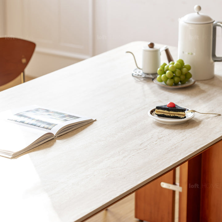 Vintage boxwood sintered stone dining table roma detail 28.