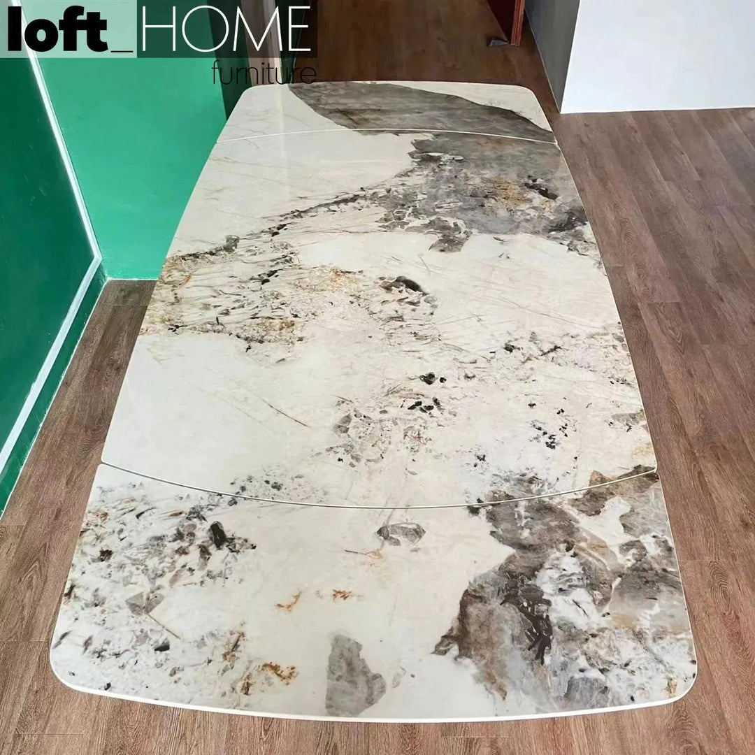 Modern extendable sintered stone dining table luvia situational feels.