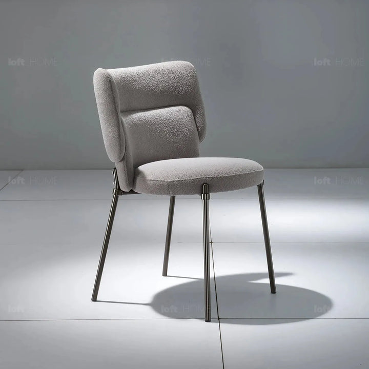 Modern fabric dining chair cloud in real life style.