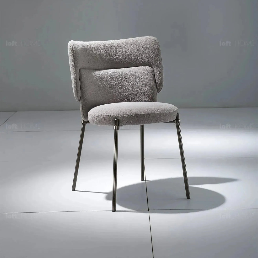 Modern fabric dining chair cloud layered structure.