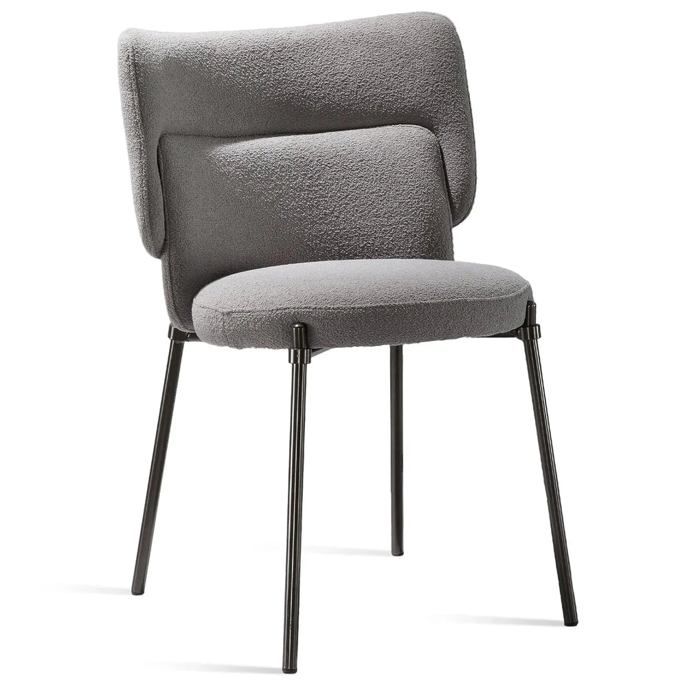 Modern fabric dining chair cloud in white background.