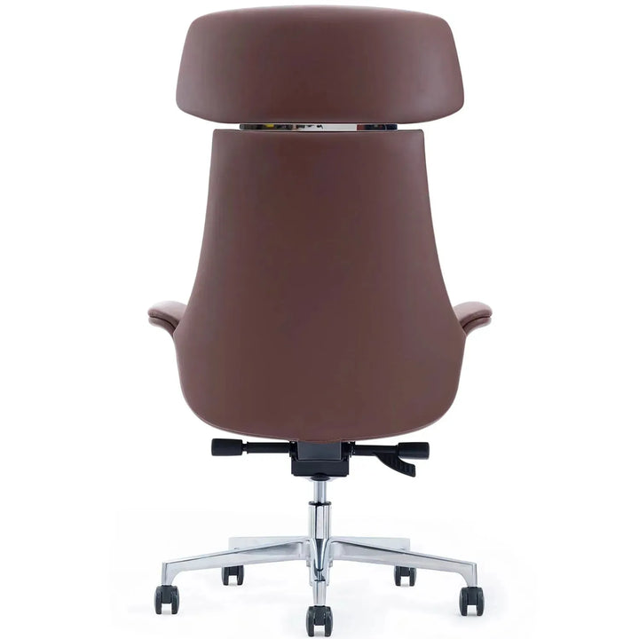 Modern genuine leather office chair chro layered structure.
