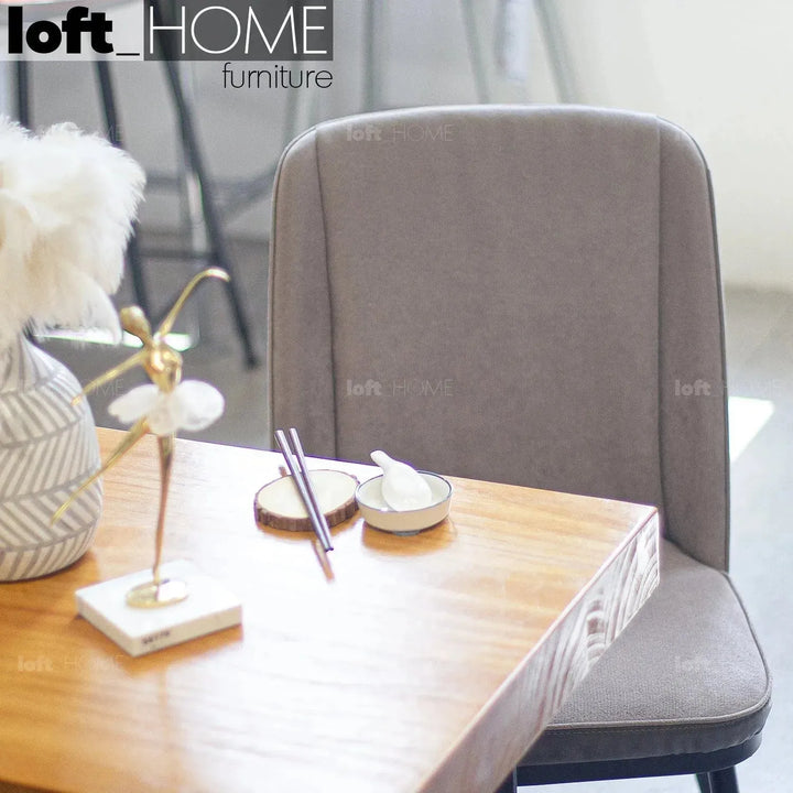 Modern fabric and leather dining chair metal man n10 environmental situation.