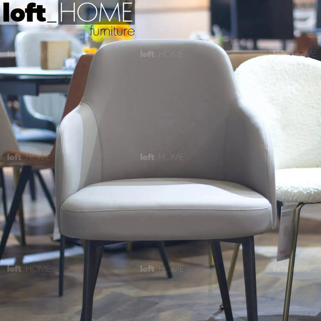 Modern fabric and leather dining chair metal man n11 conceptual design.