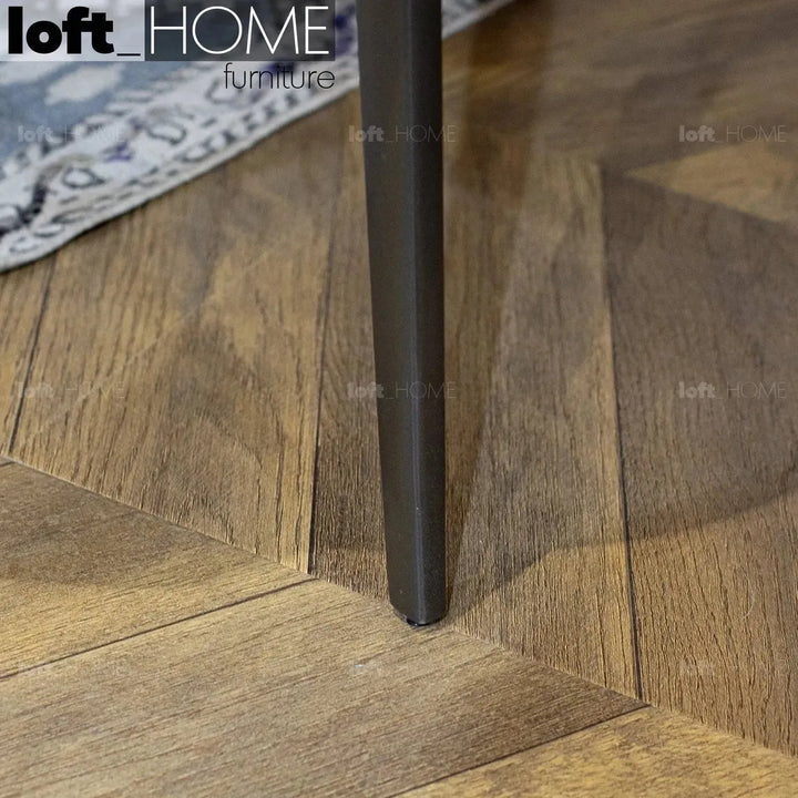 Modern fabric and leather dining chair metal man n13 layered structure.