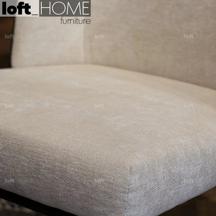 Modern fabric and leather dining chair metal man n15 conceptual design.