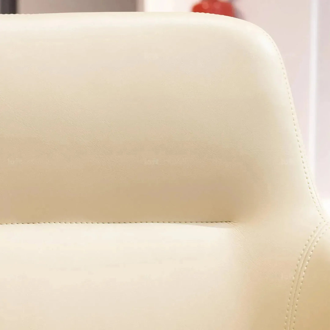 Modern fabric and leather dining chair metal man n17 in still life.