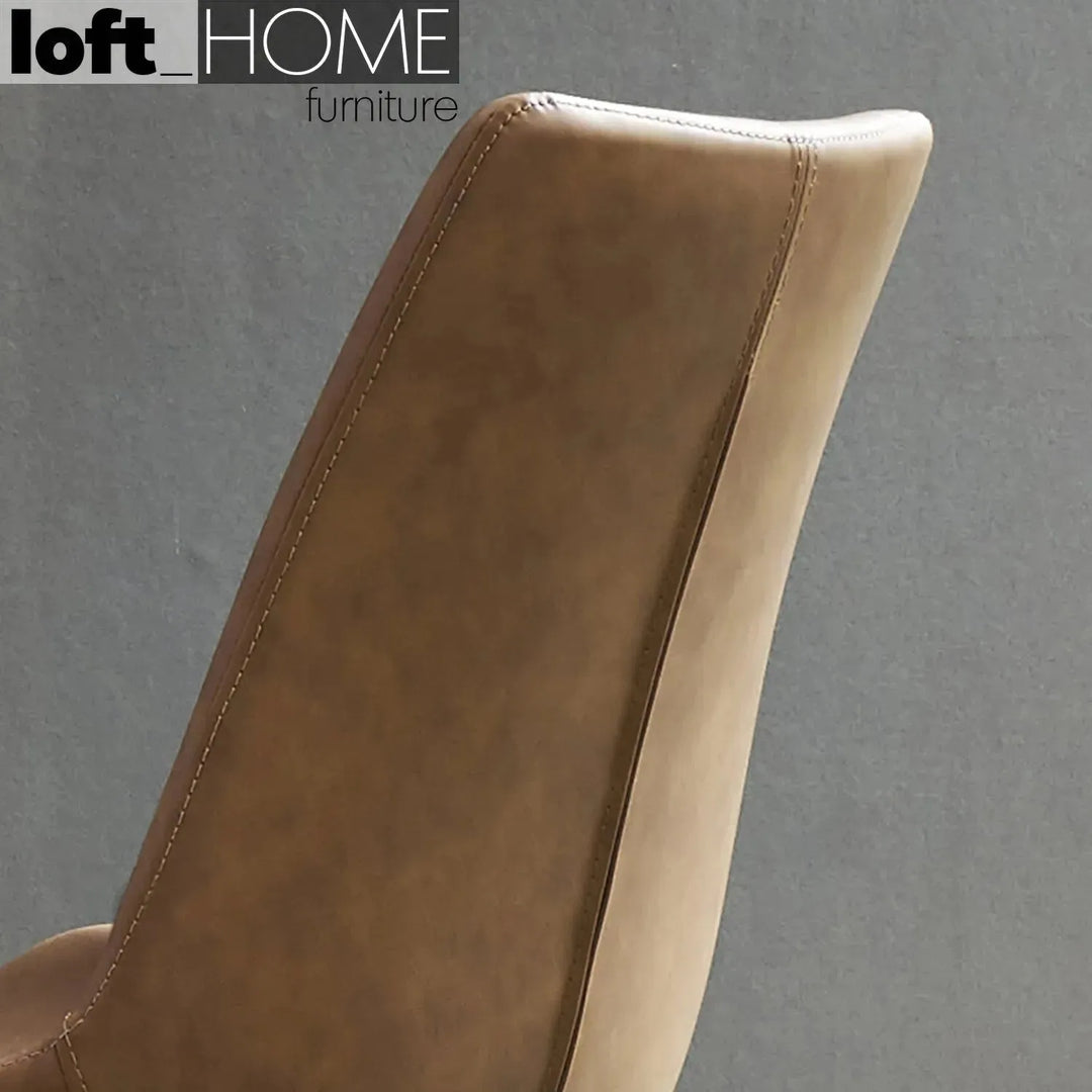 Modern fabric and leather dining chair metal man n1 conceptual design.
