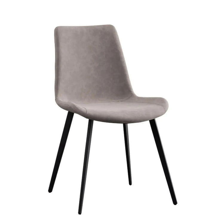 Modern fabric and leather dining chair metal man n1 in still life.