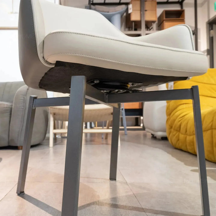 Modern fabric and leather dining chair metal man n20 conceptual design.