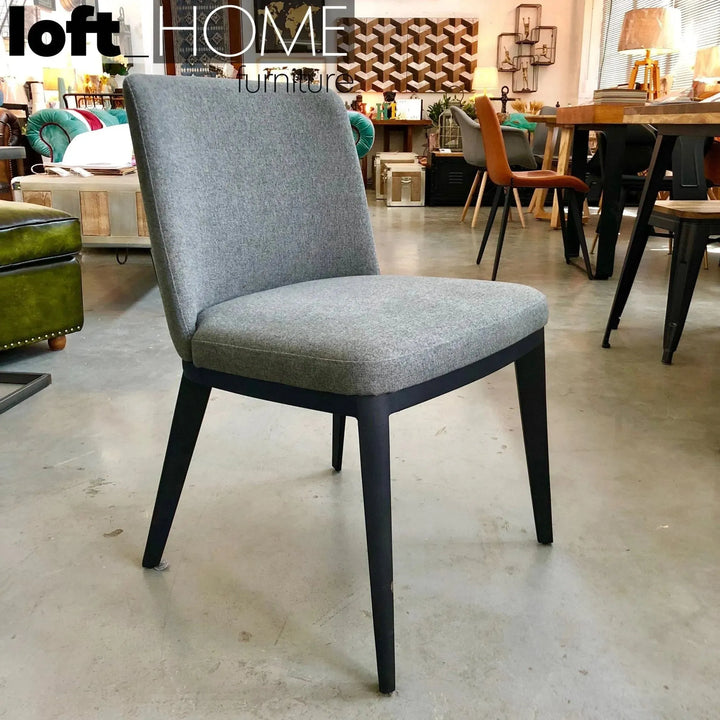 Modern fabric and leather dining chair metal man n4 primary product view.