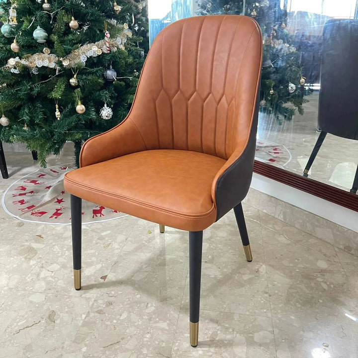 Modern fabric and leather dining chair metal man n6 environmental situation.